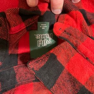 Buffalo plaid flannel. Bought from target.